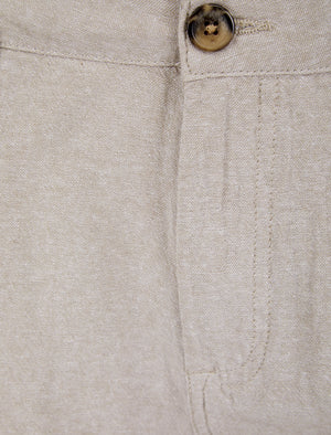 Kahana Cotton Linen Chino Shorts in Nomad Sand - triatloandratx