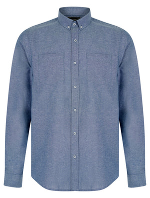 Pompei Cotton Chambray Long Sleeve Shirt in Blue - triatloandratx