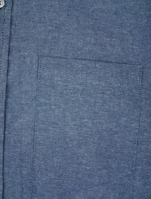 Pompei Cotton Chambray Long Sleeve Shirt in Blue - triatloandratx