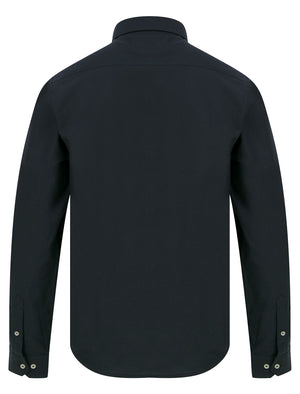 Augustus Oxford Cotton Twill Long Sleeve Shirt in Navy - triatloandratx