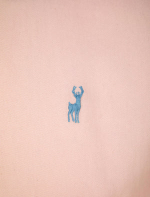 Buster Short Sleeve Cotton Twill Shirt in Ballet Slipper Pink - Kensington Eastside