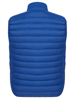 Yuley Quilted Puffer Gilet with Fleece Lined Collar in Sodalite Blue - triatloandratx