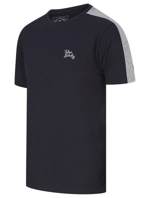 Withington 2pc Cotton T-Shirt and Shorts Lounge Set in Sky Captain Navy - triatloandratx