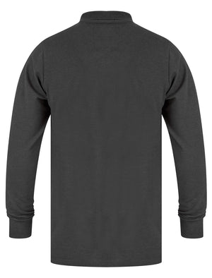 Cosenza Long Sleeve Polo Shirt in Charcoal Marl - triatloandratx
