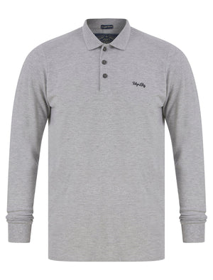 Kalenza Long Sleeve Polo Shirt in Light Grey Marl - triatloandratx