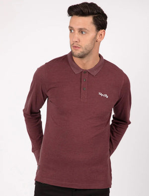 Cosenza Long Sleeve Polo Shirt in Vineyard Marl - triatloandratx
