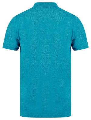 Kieran Grindle Cotton Blend Pique Polo Shirt in Sea - triatloandratx