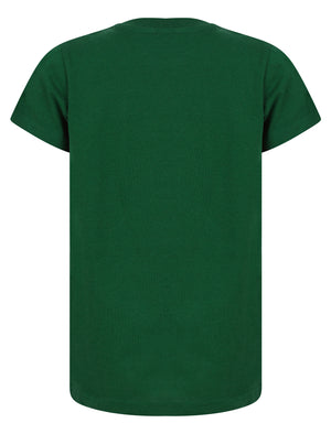 Boys Wildcats 68 2 Motif Cotton T-Shirt in Dark Green - triatloandratx Kids