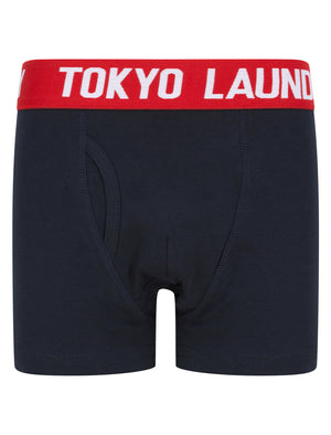 Boys Levens (2 Pack) Boxer Shorts Set in Sky Captain Navy / Jet Blue - triatloandratx Kids