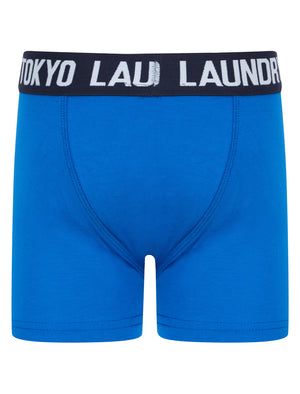 Boys Levens (2 Pack) Boxer Shorts Set in Sky Captain Navy / Jet Blue - triatloandratx Kids