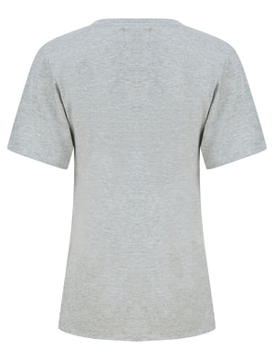 Athletic  Motif Cotton Jersey T-Shirt in Light Grey Marl - triatloandratx
