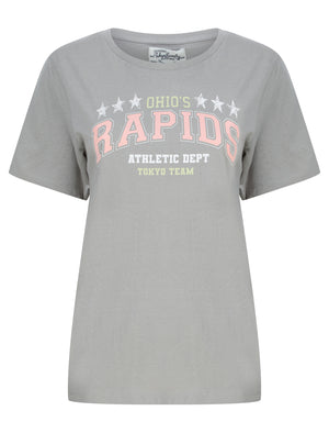 Rapids Motif Cotton Jersey T-Shirt in Griffin Grey - triatloandratx
