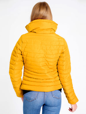 Honey 2 Funnel Neck Quilted Jacket in Old Gold - triatloandratx