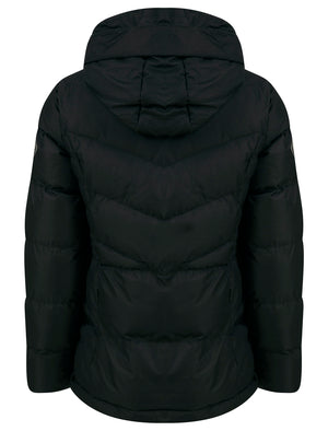 Royal Quilted Hooded Puffer Coat in Black - triatloandratx