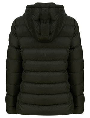 Markle Quilted Hooded Puffer Jacket in Khaki - triatloandratx
