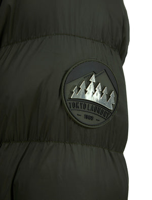 Markle Quilted Hooded Puffer Jacket in Khaki - triatloandratx