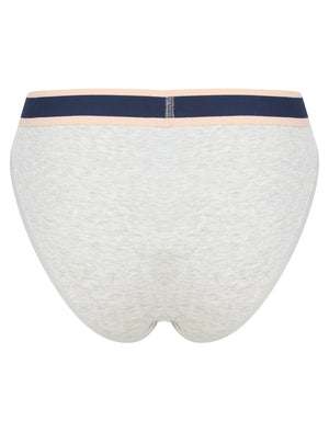 Dolly (3 Pack) Cotton Assorted Briefs in Light Grey Marl / Bright White / Dress Blue - triatloandratx