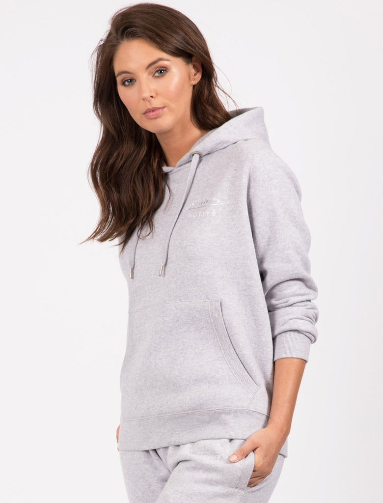 Montauk Zip Through Hoodie In Light Grey Marl – Tokyo Laundry Active