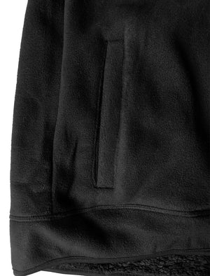 Lockport Borg Lined Bonded Fleece with Chest Pocket In Jet Black - Kensington Eastside