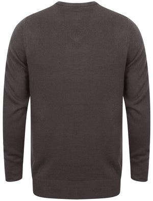 Kasso Soft V Neck Jumper In Ebony Grey - Kensington Eastside