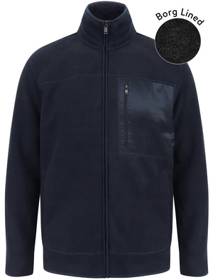 Lockport Borg Lined Bonded Fleece with Chest Pocket In Sky Captain Navy - Kensington Eastside