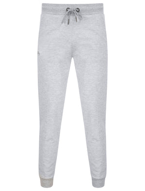 Anemore Matching 2pc Sweatshirt & Jogger Brushback Fleece Tracksuit Co-rd Set in Light Grey Marl - triatloandratx