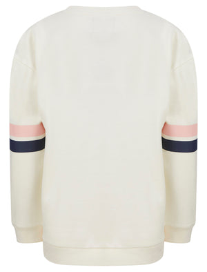 Biscuit Sports Motif Cotton Blend Fleece Sweatshirt in Coconut Milk -  triatloandratx