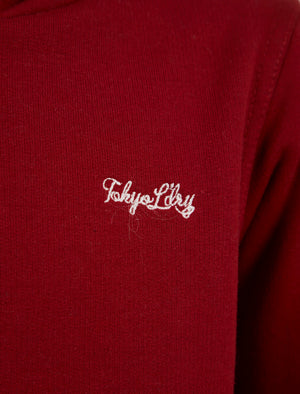 Boy's Dorm (2 Pack) Cotton Rich Pullover Hoodies Set in Black / Red Dahlia - triatloandratx Kids (5-13yrs)