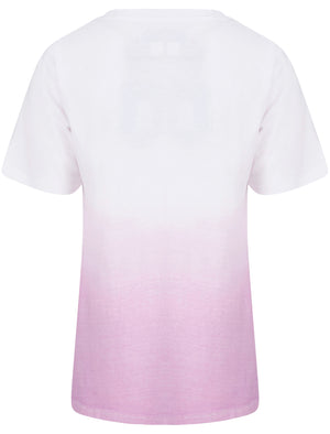 Inca Silver Foil Motif Dip Dye Cotton Jersey T-Shirt in Lavender Blue - triatloandratx