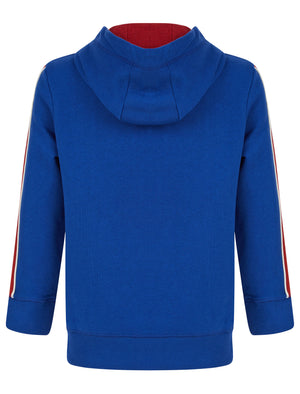 Boys Delta Zip Through Hoodie with Contrast Tape Sleeve in Sodalite Blue - triatloandratx Kids