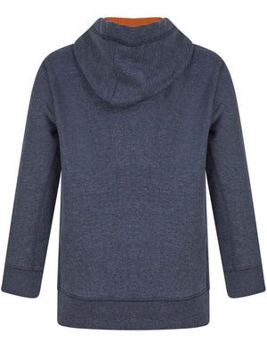 Boys Ribba Motif Brushback Fleece Pullover Hoodie in Mood Indigo Marl - triatloandratx Kids