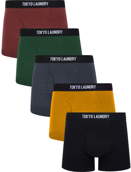 Men's 5-Pack Woven Logo Boxers, Men's Underwear