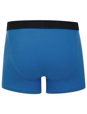 Koman (5 Pack) Cotton Sports Boxer Shorts Set in Blue - triatloandratx