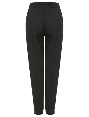 Malachy Brushback Fleece Cuffed Joggers in Jet Black - triatloandratx