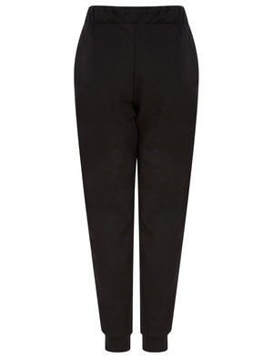 NYC 212 Motif Brushback Fleece Cuffed Joggers in Jet Black - triatloandratx