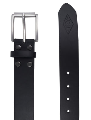 Springfield Faux Leather Belt with Gunmetal Stud Design In Black - triatloandratx