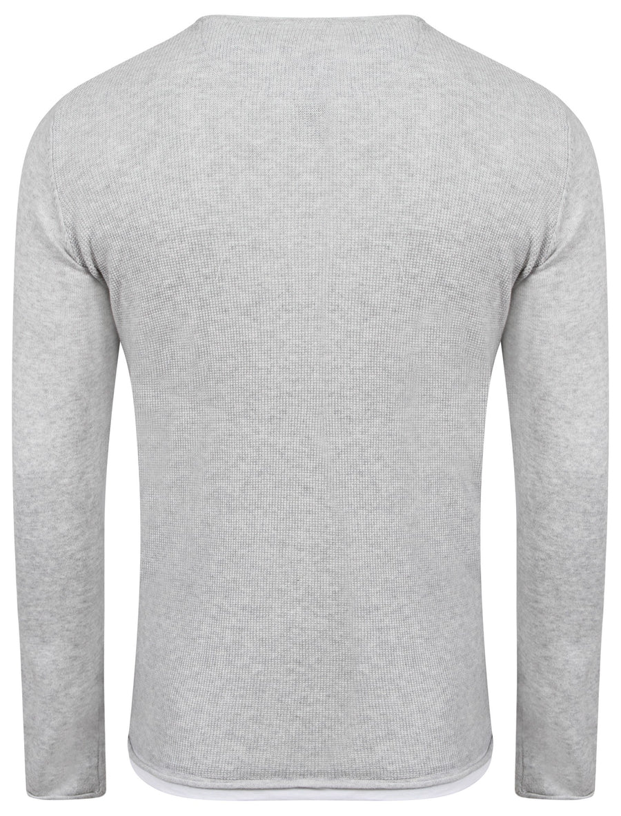 Download Misty Mock T-Shirt Insert Textured Jumper in Light Silver ...