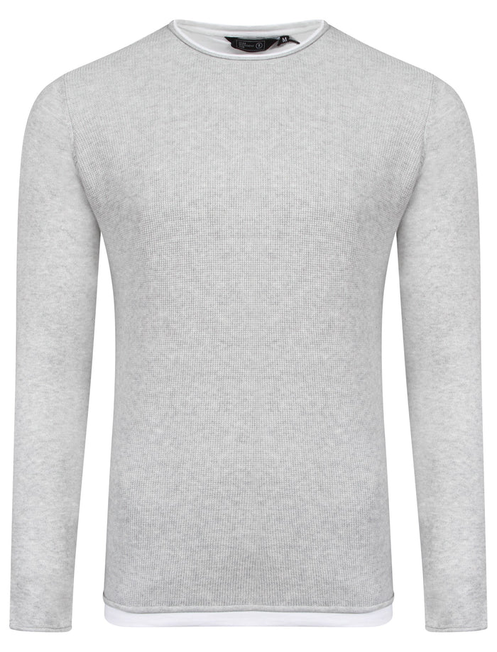 Download Misty Mock T-Shirt Insert Textured Jumper in Light Silver ...