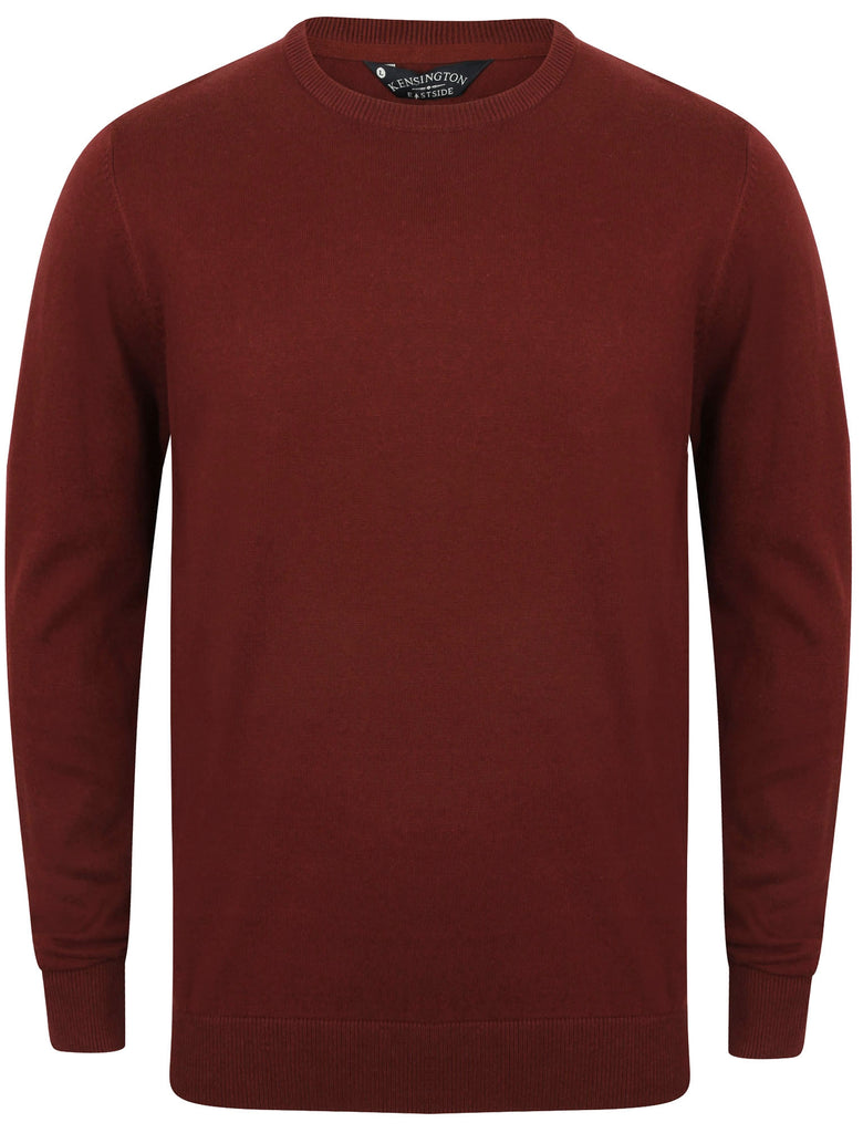 Milson Crew Neck Cotton Jumper In Oxblood - Kensington Eastside – Tokyo ...