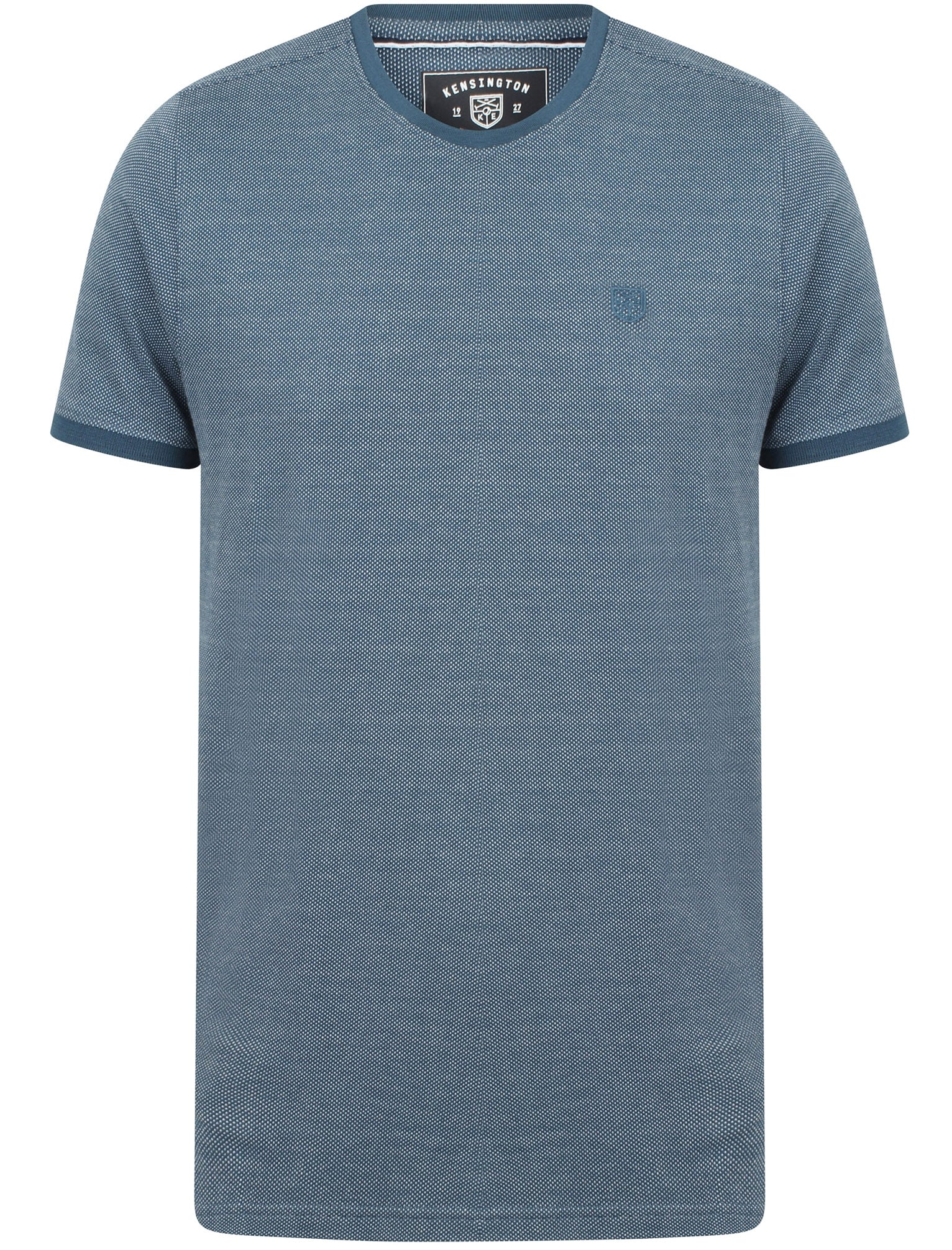 t-shirts murphy jacquard cotton jersey t-shirt in ensign blue - kensington eastside / s - tokyo laundry
