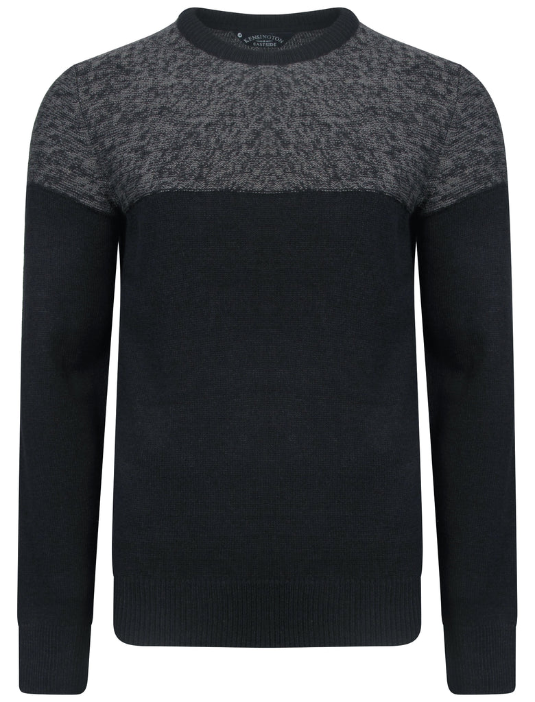 Scoughall Colour Block Knitted Jumper in Dark Navy – Kensington Eastsi ...