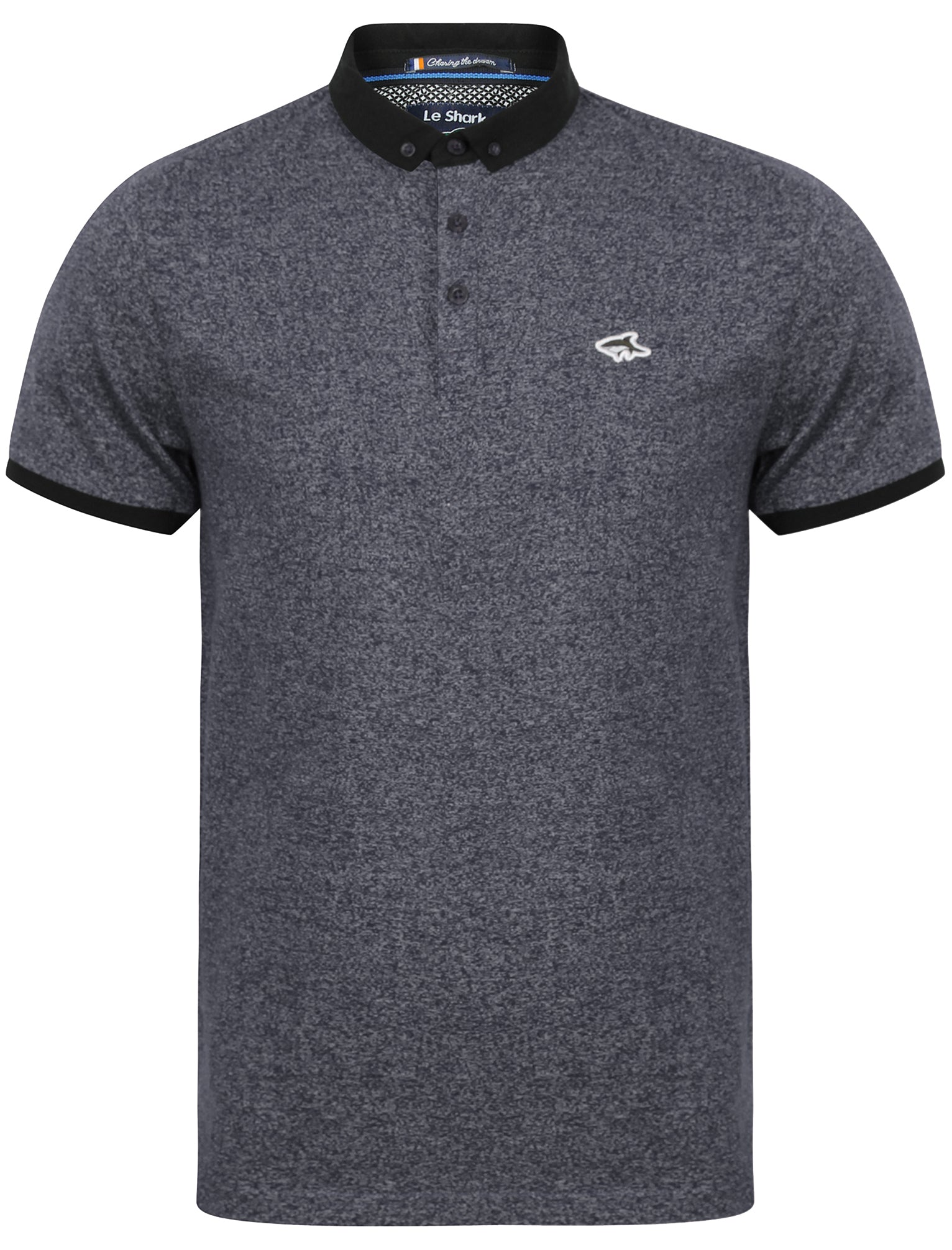 Polo Shirts Ellsworth Flecked Cotton Jersey Polo Shirt In Navy - Le Shark / S - Tokyo Laundry