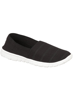 black plimsolls womens