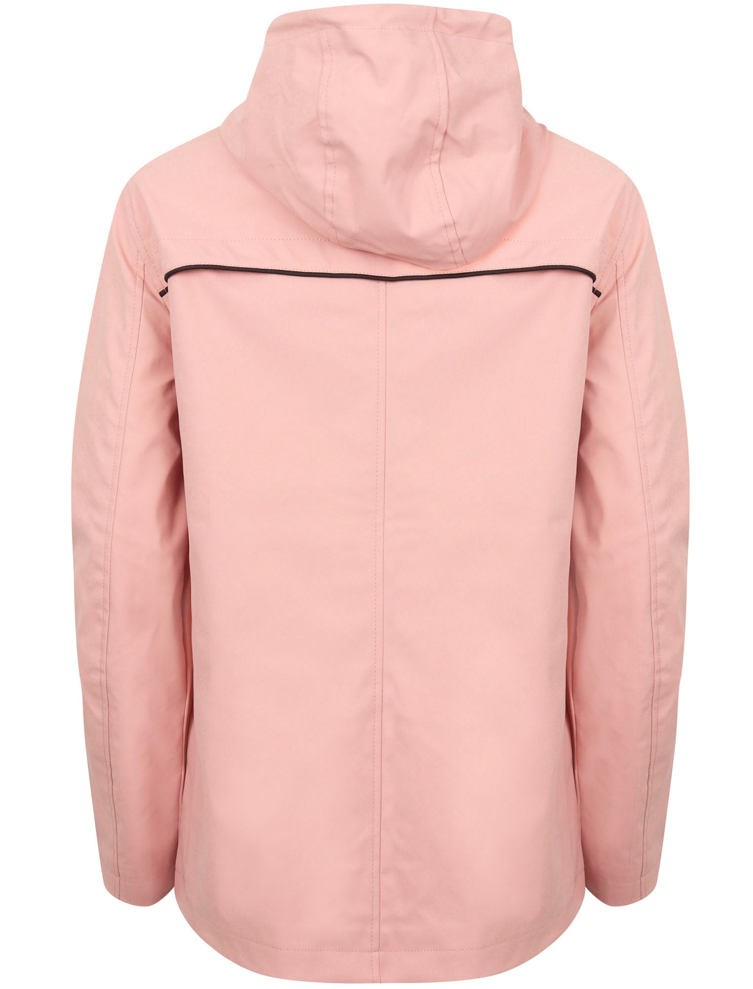 pink hooded rain mac