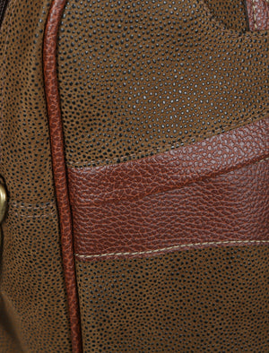 Olson Textured Faux Leather Laptop Bag in Brown