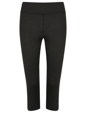 Honore Jersey Stretch Workout Capri Leggings in Black - triatloandratx Active