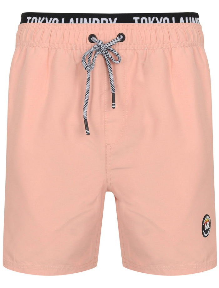 Ailani Swim Shorts with Plush Waistband Insert In Coral Cloud - Tokyo ...