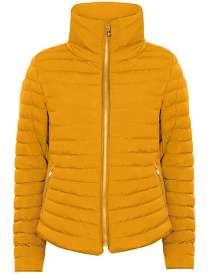 Honey 2 Funnel Neck Quilted Jacket in Old Gold - triatloandratx