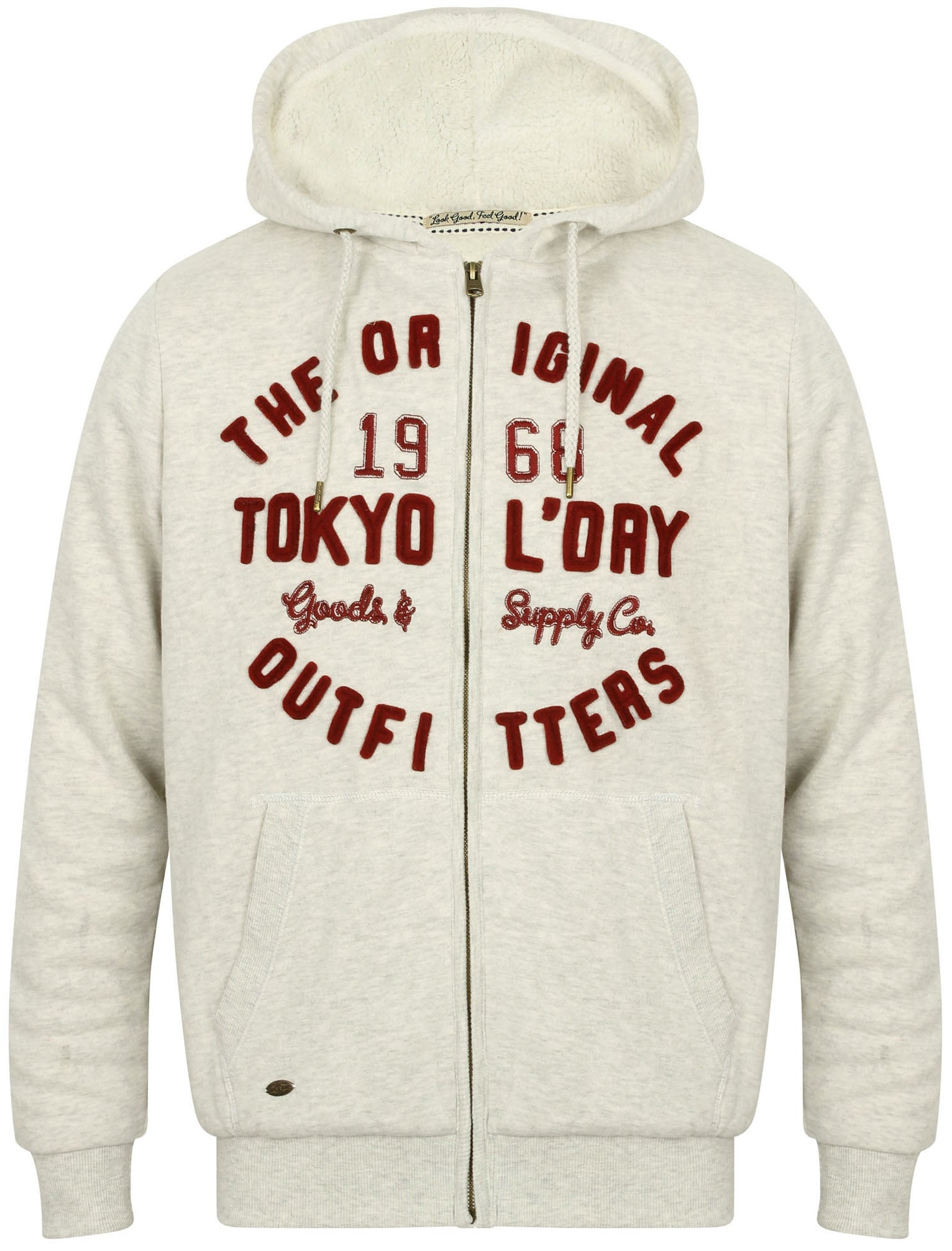 Hoodies / Sweatshirts Supply Co Zip Through Hoodie With Borg Lining In Oatgrey Marl / S - Tokyo Laundry
