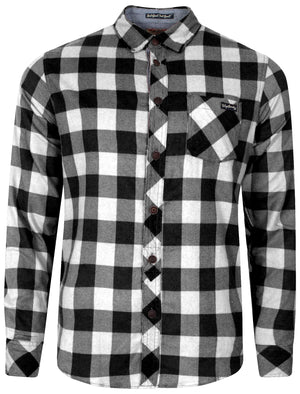 black and white checkered shirt